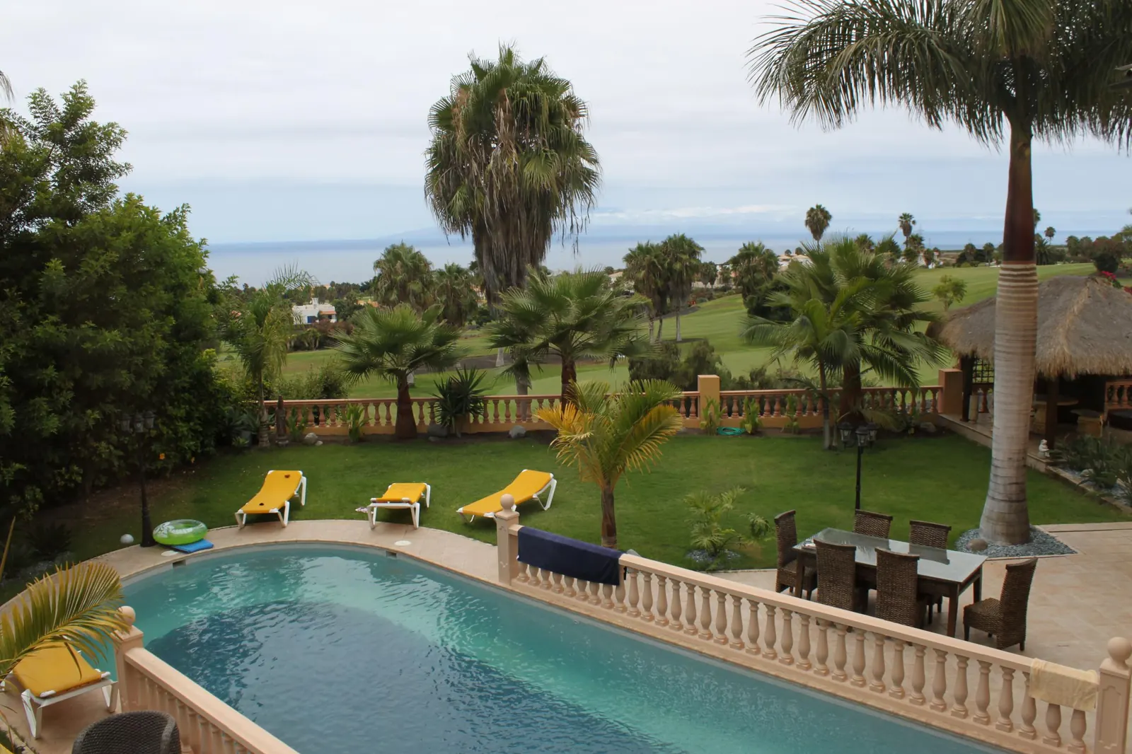 Villa garden and swimming pool with sea views in the south of Tenerife Villa garden and swimming pool with sea views in the south of Tenerife